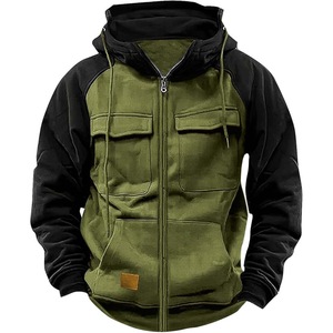 Nuova Felpa Tattica da Uomo 2025 con Zip, Blocchi di Colore, Traspirante, alla Moda, per Allenamento all'Aperto e Palestra, con Tasche Cargo - Product Image 3