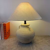 Abat-jour en céramique faits à la main de haute qualité, sans fil, pour lampes de chevet d'hôtel et d'éclairage de chambre à coucher – Vente en gros
