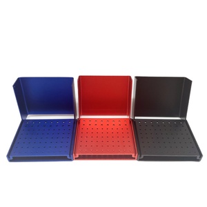 76-Hole Aluminum Plastic Dental Bur <b>Storage</b> Case Manual Disinfection Box with Stand for Endo <b>File</b> Organization - Product Image 3