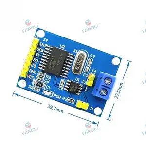 MCP2515 CAN bus module TJA1050 receiver SPI protocol 51 microcontroller program routine