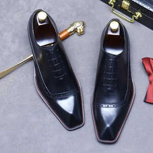 Zapatos de Vestir para Hombre ASTON M.JAZZ, Formales de Negocios, con Punta Cuadrada, Cordones Oxford, de Cuero Resistente, Estilo Británico Coreano, Casuales - Product Image 3
