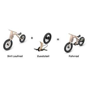 Kinder Houten Balanstraining Fiets <span class=keywords><strong>3</strong></span> In 1 Mini Speelgoed Baby Peuter Duwfiets Met Pedalen - Product Image 2