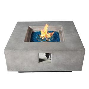 40000BTU แก๊สโพรเพนสำหรับตกแต่งสวนกลางแจ้งโต๊ะหลุมไฟกระจกสีฟ้าขนาด36นิ้วงานตามสั่ง - Product Image 2