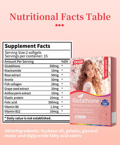 Supplément de capsules d'éclaircissement de la peau OEM avec 500mg de glutathion avec collagène de poisson - Product Image 5