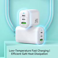 Chargeur mural USB-A PD multi-ports 120W GaN à 3 ports pour téléphone, prise US/EU, vente en gros d'usine, approvisionnement en vrac