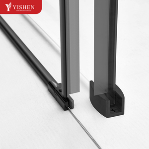 Offre spéciale, cadre en alliage d'aluminium, cabine de douche en verre trempé, <span class=keywords><strong>porte</strong></span> coulissante carrée modulaire <span class=keywords><strong>pour</strong></span> salle de douche, villa, salle de sport - Product Image 2