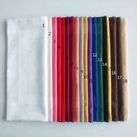 Servilletas de Satén 100% Algodón con Borde Decorativo, 20x20, Servilletas de Tela para Cena, Logotipo Personalizado, 18 Colores, OEM, ODM, para Hotel, Restaurante, Boda, Hogar