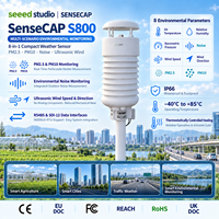 SenseCAP S800 Capteur météo compact 8-en-1 Mesure la température de l'air Humidité relative Pression barométrique Direction de la vitesse du vent