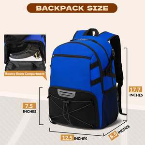 Multi-<b>Compartment</b> Large Capacity Gym <b>Backpack</b> <b>with</b> Spacious Shoe <b>Compartment</b> Exquisite Details and Water-Resistant Feature - Product Image 2