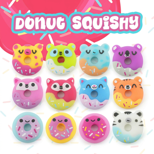 Mini Jouet Donut Fudge Classique en TPR, Jouet Mochi Extensible et à Presser, Jouet Éducatif de Décompression en Forme de Donut - Product Image 1