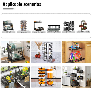 Étagères de <span class=keywords><strong>rangement</strong></span> de cuisine modernes à double niveau, imperméables, <span class=keywords><strong>sous</strong></span> l'évier, en acier au carbone durable, organisateur de <span class=keywords><strong>rangement</strong></span> pour la maison - Product Image 5