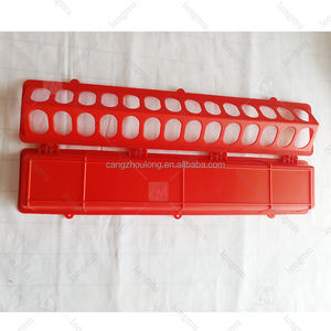 Mangeoire Automatique en Plastique Durable YYB 28 Trous pour Oiseaux, Poulets, Cailles, Râtelier à Grains - Product Image 5