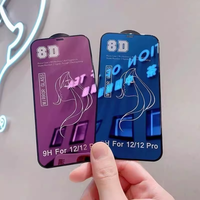 Verre miroir 8D, vente en gros d'usine pour protecteur d'écran iPhone 16/15, verre trempé 9H 2.5D pour iPhone Samsung Infinix Huawei