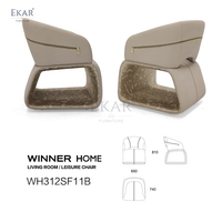 Chaise longue à fermeture éclair métallique Confort contemporain avec style industriel Chaise canapé simple de luxe pour salon