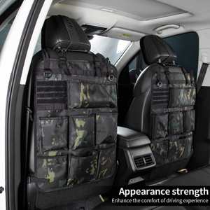 Organizador de Asiento Trasero de Nylon Desmontable y Resistente, Bolsa de Almacenamiento Impermeable de Oxford para Asiento Trasero de Coche, Estilo Simple, Estuche de Uso Especial - Product Image 3