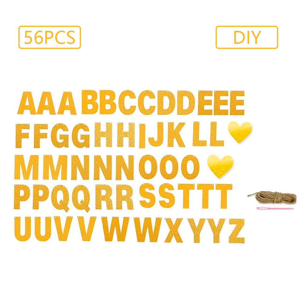 Onion paper golden 54 letters + accessories