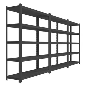 storage shelves units boltless black metal rack 3 4 5 layer steel home kitchen warehouse garage rack storage shelves units