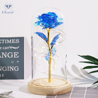 Dropshipping dekorasi pernikahan Hari Valentine, produk kreatif bunga abadi Galaxy Rose 2025 romantis
