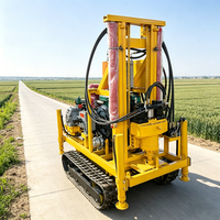 Nouvelle machine de forage de puits d'eau profonde de 200 m, type chenillé, 40 CV, hydraulique