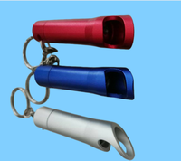 Porte-clés LED multifonctionnel et utile, mini lampe torche, logo personnalisé, vente en gros pour ouvre-bouteille en aluminium