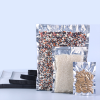 Sac d'emballage sous vide imprimé en gravure laminé argenté métallisé avec film transparent à l'avant pour le stockage alimentaire à long terme