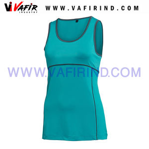 2023 señoras Casual Fitness Singlet transpirable Jersey Yoga Tank Top con decoración bordada - Product Image 3