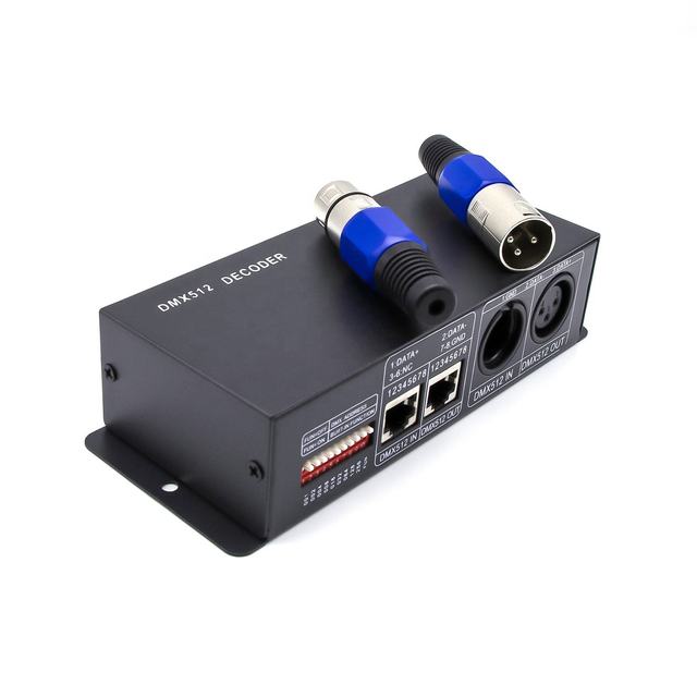 4 Channel Dimmer Controller RGBW DMX Lighting Project DMX 512 Decoder for Stage Lights