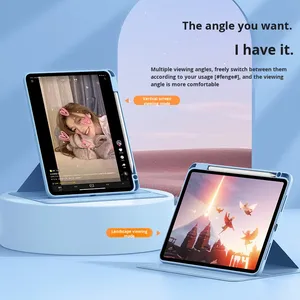 720 độ xoay Acrylic Bìa bút khe cắm chống rơi chống sốc máy tính bảng Pad bảo vệ trường hợp bìa cho iPad Pro máy tính bảng 9.7 10.2 11 - Product Image 2