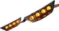Feux de jour à LED avec clignotants pour Ford Mustang 2015-2017, 2 pièces, 12V, jaunes, étanches, en ABS, feux de brouillard décoratifs