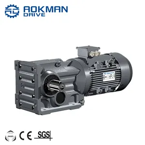 Mặt Bích Gắn K Series Helical Bevel Gear Speed Reducer Với Động Cơ 7.5kw