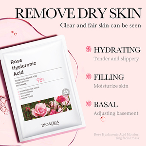 BIOAOUARose acide hyaluronique éclaircir <span class=keywords><strong>masque</strong></span> <span class=keywords><strong>hydratant</strong></span> soins de la peau <span class=keywords><strong>masque</strong></span> facial pour femme pack facial <span class=keywords><strong>tissu</strong></span> <span class=keywords><strong>masque</strong></span> facial SS - Product Image 3