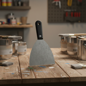 Espátula Concord de 3'' con Hoja de Acero Inoxidable Curvada de 1.0mm de Grosor, Mango de Plástico Negro con Clip, Herramienta para Raspar Paredes y Masilla - Product Image 4