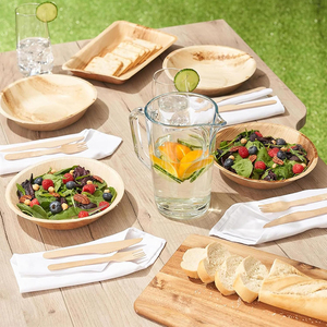 <span class=keywords><strong>Set</strong></span> di posate in legno, 300 pezzi di posate usa e getta da 14 cm, forchette, coltelli e cucchiai in legno, adatti per feste, campeggio, picnic, matrimoni - Product Image 6