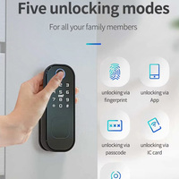 KROVI NT01 Serrure Intelligente Électrique à Encastrer pour Porte Extérieure avec Empreinte Digitale et TTlock, Étanche