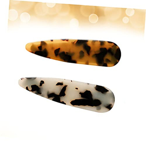 Pinza para el pelo de acetato en forma de lágrima, resina brillante pulida a mano, herramienta de peinado elegante y compacta para flequillo y cabello fino, uso diario - Product Image 6