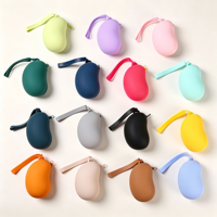 Organisateur de voyage en silicone minimaliste moderne, étui de rangement pour écouteurs et câbles, sac de rangement en silicone imperméable et réutilisable