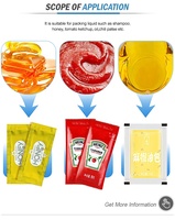 Machine de conditionnement verticale pour sauces, condiments et pâtes, avec scellage 4 côtés, pour sachets de ketchup