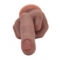Pene de silicona suave, ventosa grande, parodia enorme, regalo de dedo medio, grueso consolador, pene Artificial Gay, tapón Anal