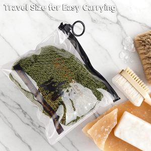 Bath Shower Sponge Green Exfoliating <b>Net</b> For Body Face Gentle Scrubber - Product Image 3