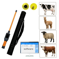 Escáner de Animales Portátil FDXB HDX de 134.2KHz, Lector Universal de Largo Alcance, Lector de Chips para Animales, Lector de Etiquetas RFID para Ganado