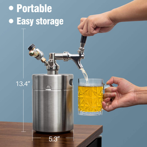 64オンスコンテナステンレス鋼ビール栽培者ビール用<span class=keywords><strong>5</strong></span>リットルミニケグ - Product Image 1