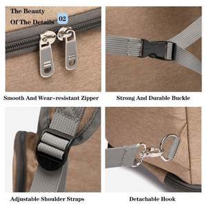 กระเป๋าเดินทางสำหรับสัตว์เลี้ยงแบบมีล้อ ระบายอากาศได้ดี ผลิตจากผ้าตาข่ายนุ่มสบาย สำหรับสุนัขและแมว - Product Image 6