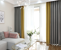 Rideaux à œillets prêts à poser, couleur unie, tissu en velours, occultant, haute occultation, 100% polyester, rideaux en gros, cantonnières