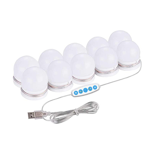 Lampe <span class=keywords><strong>de</strong></span> maquillage LED usb, avec éclairage lumière à intensité réglable, 10 grandes ampoules, <span class=keywords><strong>miroir</strong></span> <span class=keywords><strong>de</strong></span> vanité <span class=keywords><strong>pour</strong></span> Table <span class=keywords><strong>de</strong></span> maquillage - Product Image 2