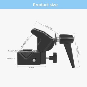 Universele bureauklemvoet voor telefoon/tabletstandaard, verstelbare superklembevestiging voor livestream vlogging en overhead video-opnames - Product Image 6