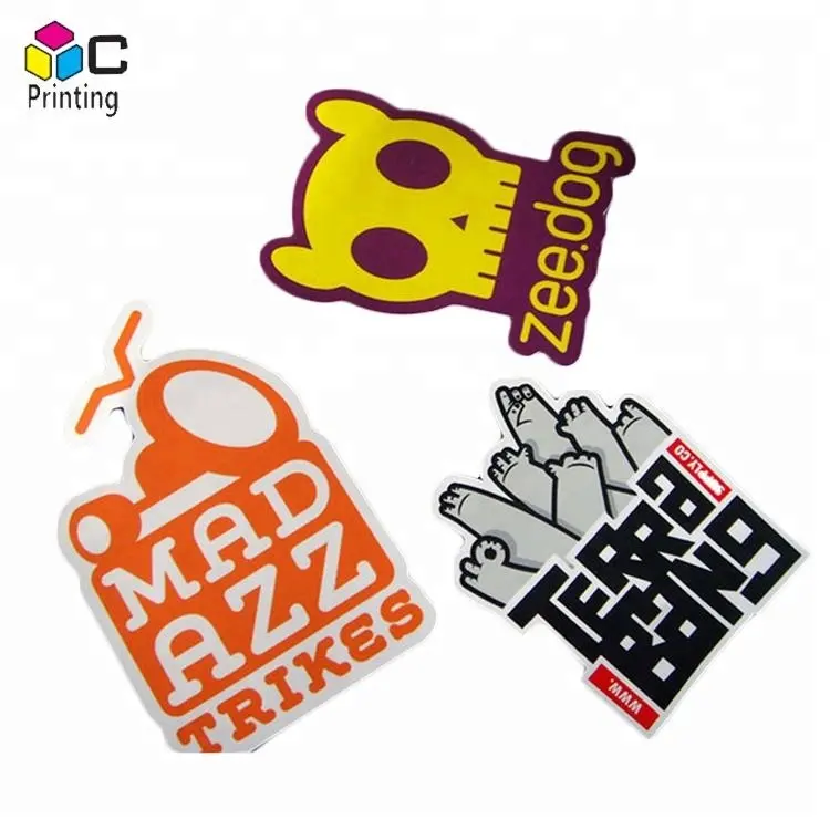 Aangepaste Gemengde Stijl Ontwerpen Afdrukken Waterdichte Custom Vinyl Stickers Gestanste Label Logo Stickers Pack Zelfklevende Pvc Label Sticker