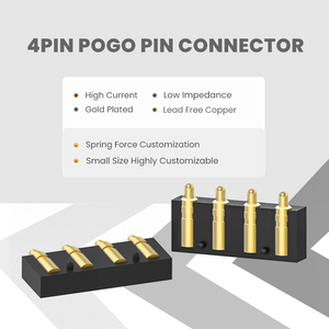 Connettore Pogo Pin a 4 PIN con Montaggio Laterale, Passo <span class=keywords><strong>2</strong></span>.0mm, Corsa 1.3mm - SMT per Sensori Smart Home - Product Image 2