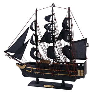 Modelo de Barco Pirata de 50 cm, Barco Perla Negra, Decoración para el Hogar, Regalos, Barco de Madera con Águila, Modelo de Barco Bonty - Product Image 4