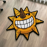 Tapis de sol moderne en plastique, motif anime, écologique, réversible, antidérapant, lavable, à poils plats et épais, pour salon, vente en gros