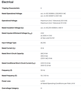 En stock Disyuntor en miniatura industrial de plástico original de 1/2 ", 1/2", 1/2 ", 6 KA, 2/2/1/2" - Product Image 6